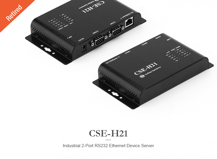 2 ports rs232 to ethernet tcp ip converter cse h21